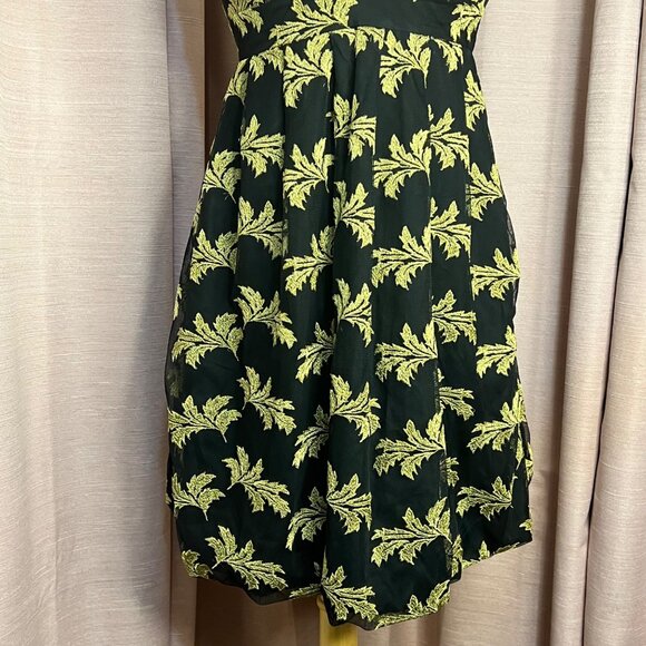 See By Chloé Black & Gold Embroidered Sleeveless Dress Women Size 6 V-Neck Elega - Picture 6 of 14